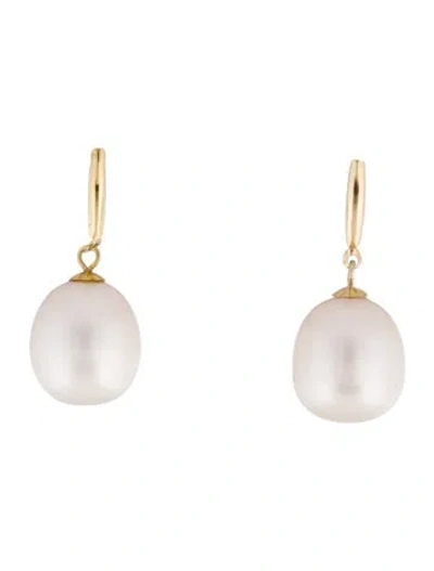 Pre-owned Earrings 14k Pearl Drop  In Multi
