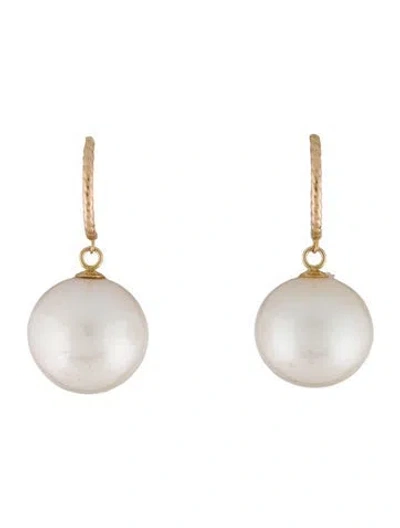 Pre-owned Earrings 14k Pearl Drop  In Multi