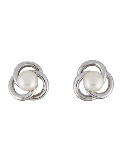 Pre-owned Earrings 14k Pearl Earclip  In Multi