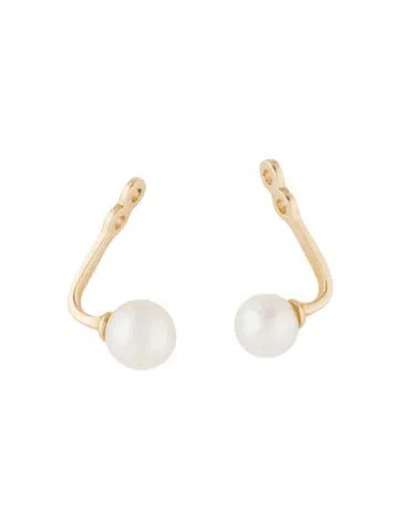 Pre-owned Earrings 14k Pearl Earring Enhancers In Multi