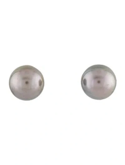 Pre-owned Earrings 14k Pearl Solitaire Studs In Multi