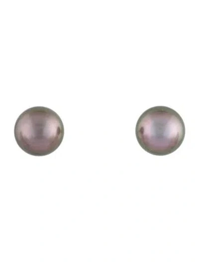 Pre-owned Earrings 14k Pearl Stud  In Multi