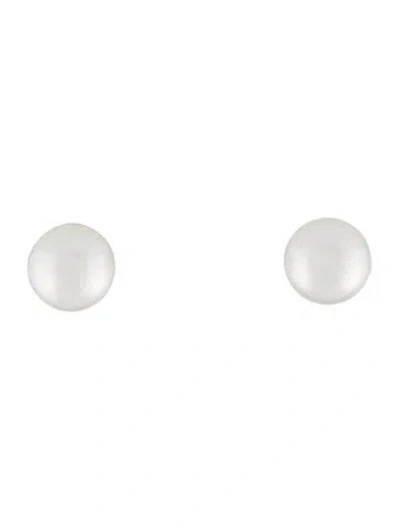 Pre-owned Earrings 14k Pearl Stud  In Multi