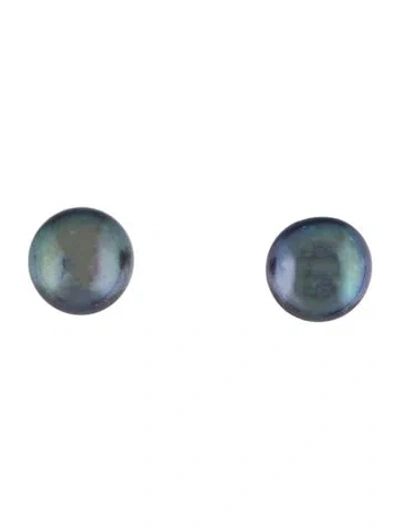 Pre-owned Earrings 14k Pearl Stud  In Multi