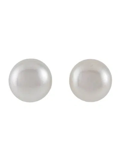 Pre-owned Earrings 14k Pearl Stud  In Multi