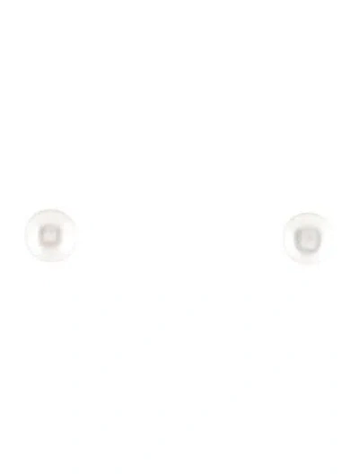 Pre-owned Earrings 14k Pearl Stud  In Multi