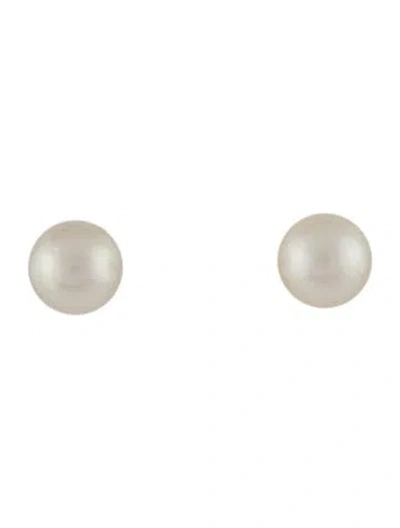Pre-owned Earrings 14k Pearl Stud  In Multi