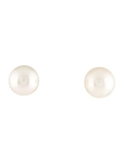 Pre-owned Earrings 14k Pearl Stud  In Multi