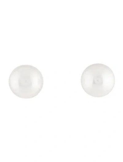 Pre-owned Earrings 14k Pearl Stud  In Multi