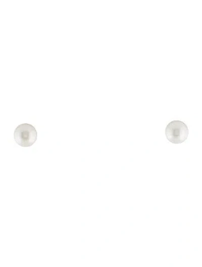 Pre-owned Earrings 14k Pearl Stud  In Multi