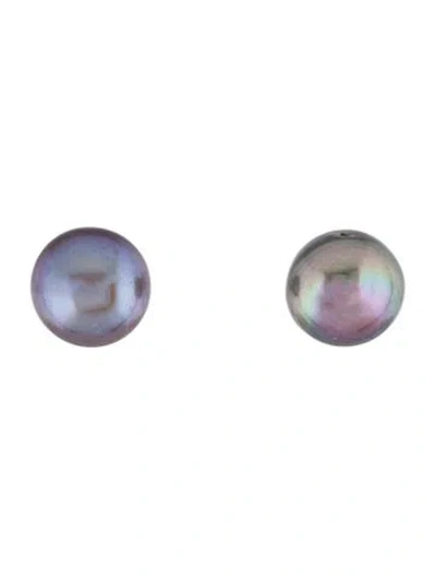 Pre-owned Earrings 14k Pearl Stud  In Multi