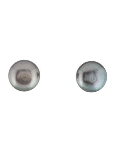 Pre-owned Earrings 14k Pearl Stud  In Multi