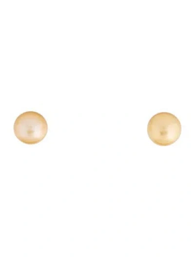 Pre-owned Earrings 14k Pearl Stud  In Multi