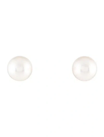 Pre-owned Earrings 14k Pearl Stud  In Multi
