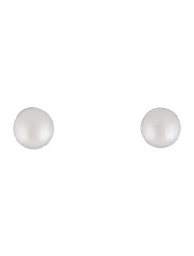 Pre-owned Earrings 14k Pearl Stud  In Multi