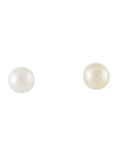 Pre-owned Earrings 14k Pearl Stud  In Multi
