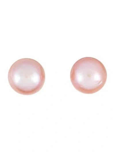 Pre-owned Earrings 14k Pearl Stud  In Multi