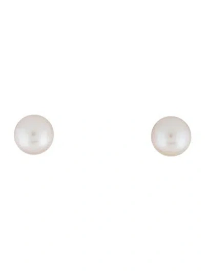 Pre-owned Earrings 14k Pearl Stud  In Multi