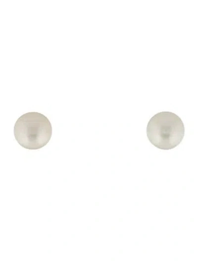 Pre-owned Earrings 14k Pearl Stud  In Multi