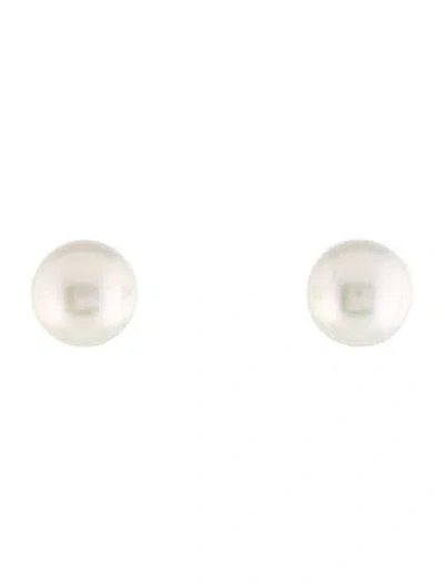 Pre-owned Earrings 14k Pearl Stud  In Multi