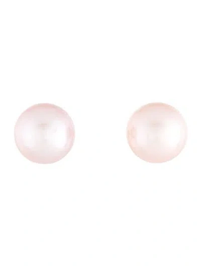 Pre-owned Earrings 14k Pearl Stud  In Multi