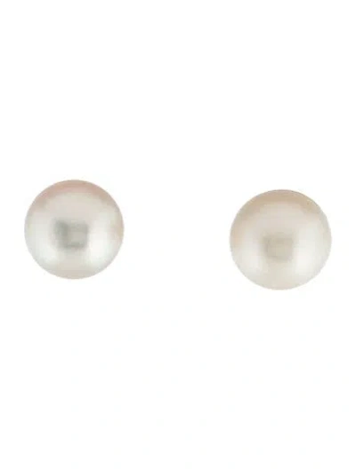 Pre-owned Earrings 14k Pearl Stud  In Multi