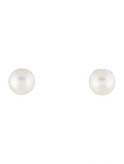Pre-owned Earrings 14k Pearl Stud  In Multi