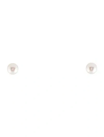 Pre-owned Earrings 14k Pearl Stud  In Multi