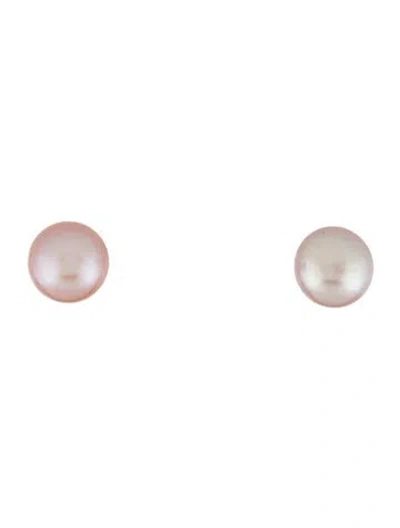 Pre-owned Earrings 14k Pearl Stud  In Multi