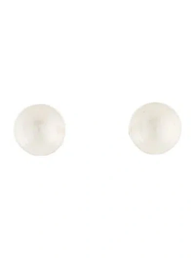 Pre-owned Earrings 14k Pearl Stud  In Multi