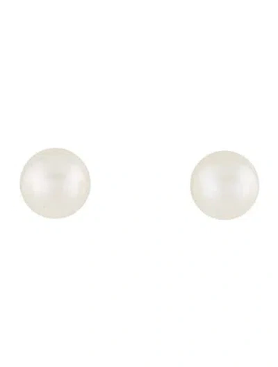 Pre-owned Earrings 14k Pearl Stud  In Multi
