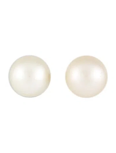 Pre-owned Earrings 14k Pearl Stud  In Multi
