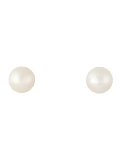 Pre-owned Earrings 14k Pearl Stud  In Multi