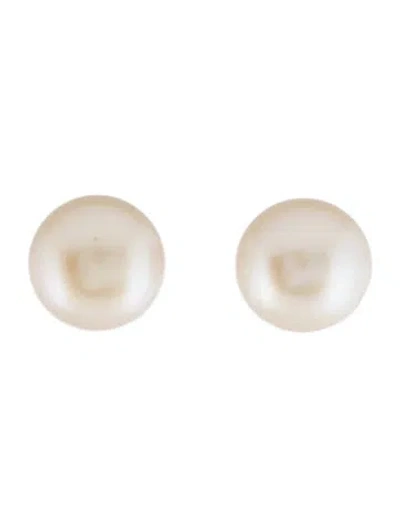 Pre-owned Earrings 14k Pearl Stud  In Multi