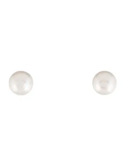 Pre-owned Earrings 14k Pearl Stud  In Multi