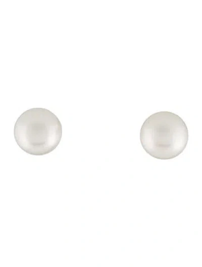 Pre-owned Earrings 14k Pearl Stud  In Multi