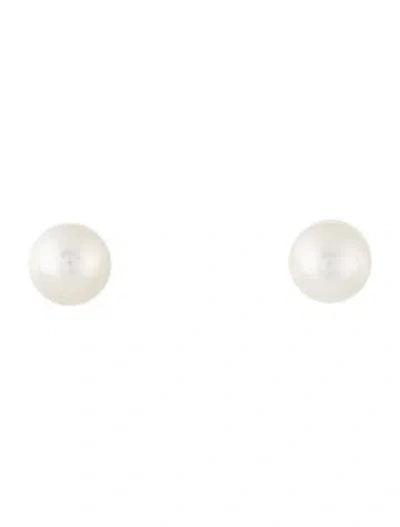 Pre-owned Earrings 14k Pearl Stud  In Multi