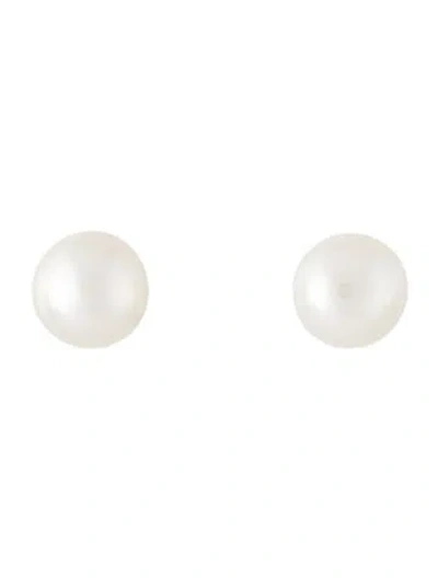 Pre-owned Earrings 14k Pearl Stud  In Multi