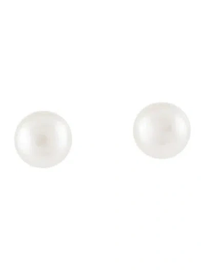 Pre-owned Earrings 14k Pearl Stud  In Multi