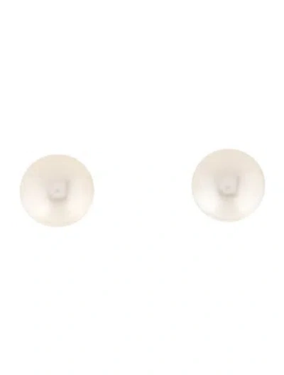 Pre-owned Earrings 14k Pearl Stud  In Multi