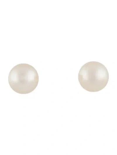 Pre-owned Earrings 14k Pearl Stud  In Multi