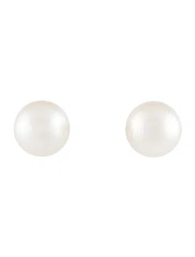 Pre-owned Earrings 14k Pearl Stud  In Multi