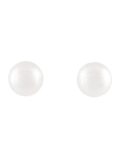 Pre-owned Earrings 14k Pearl Stud  In Multi