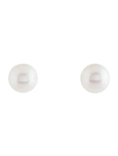 Pre-owned Earrings 14k Pearl Stud  In Multi