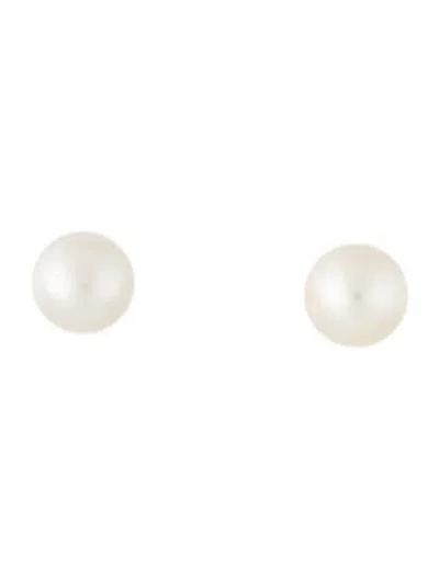 Pre-owned Earrings 14k Pearl Stud  In Multi