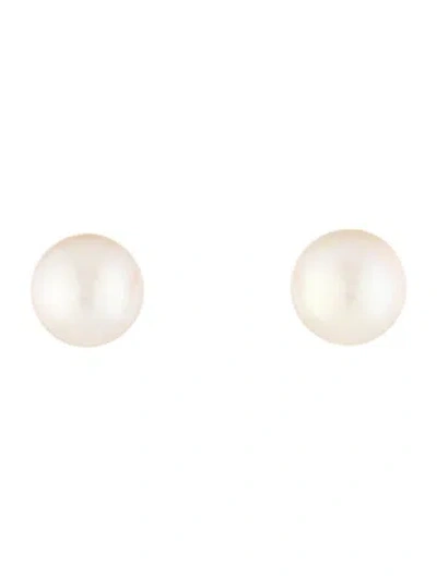 Pre-owned Earrings 14k Pearl Studs In Multi