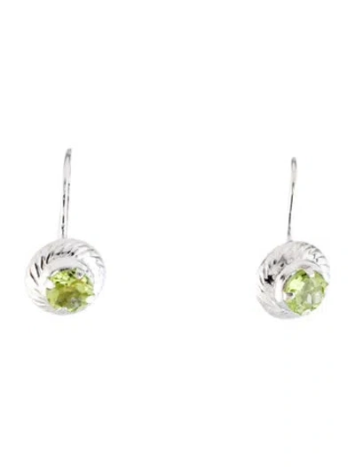 Pre-owned Earrings 14k Peridot Drop  In Multi