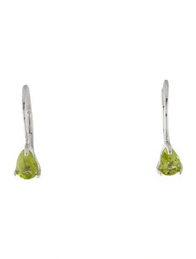 Pre-owned Earrings 14k Peridot Drop  In Multi