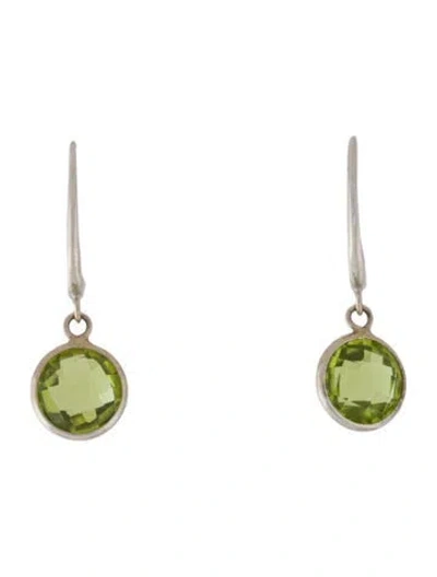 Pre-owned Earrings 14k Peridot Drop  In Multi