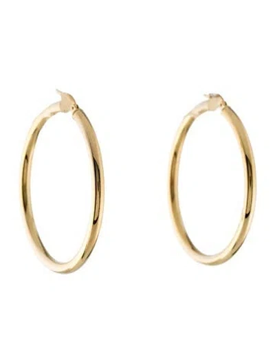 Pre-owned Earrings 14k Polished Hoop In Multi
